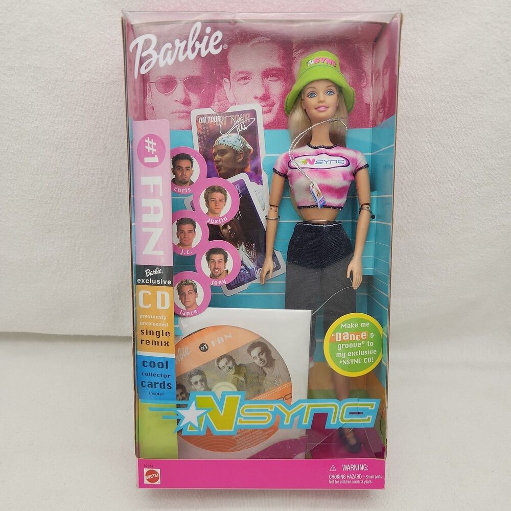 Doll Barbie NSync #1 Fan Bye Bye Bye CD 2000 Mattel NRFB Collector NEW READ